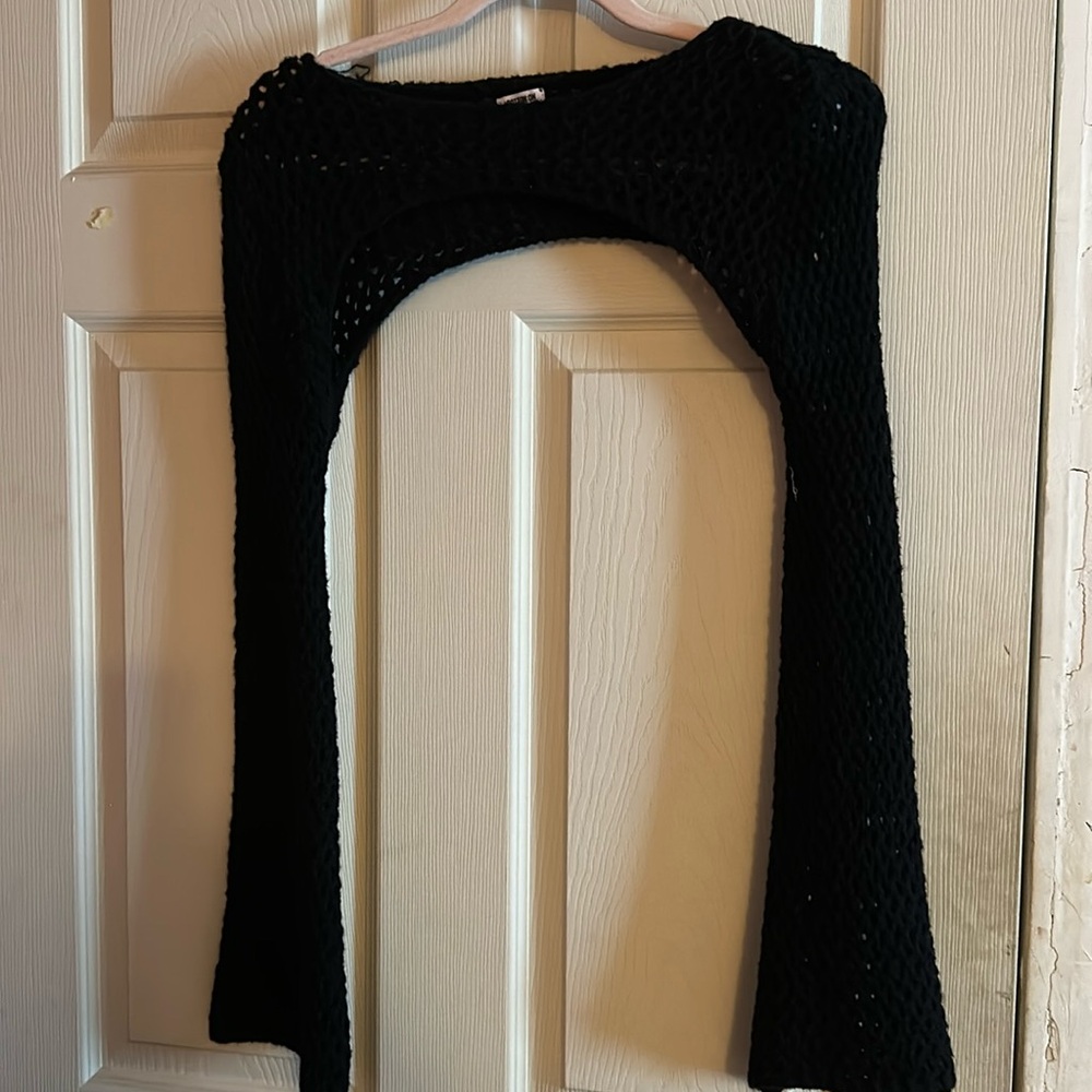 black knit shrug